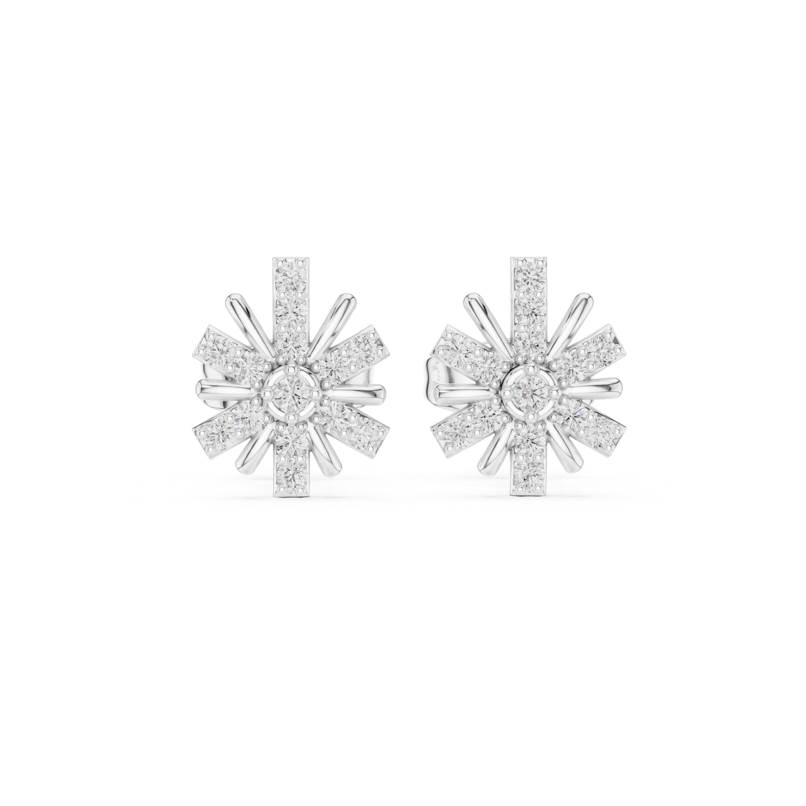 Sunlit Ray lab grown diamond earring design