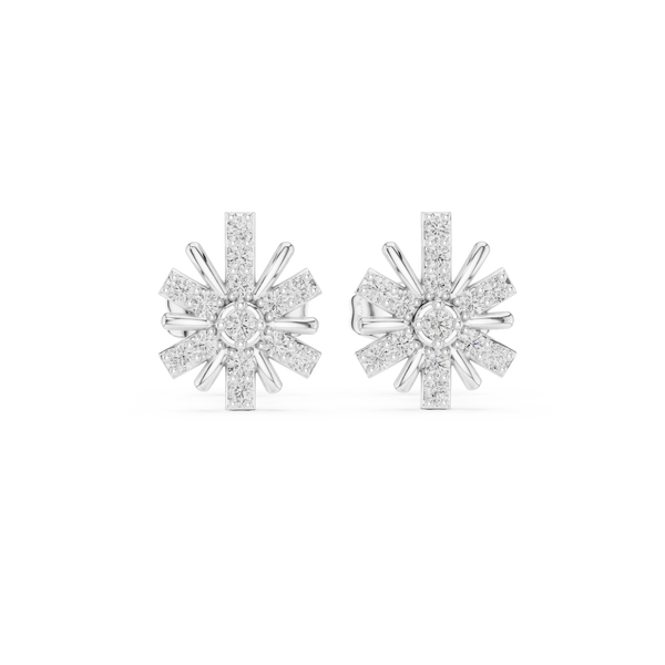Sunlit Ray lab grown diamond earring design