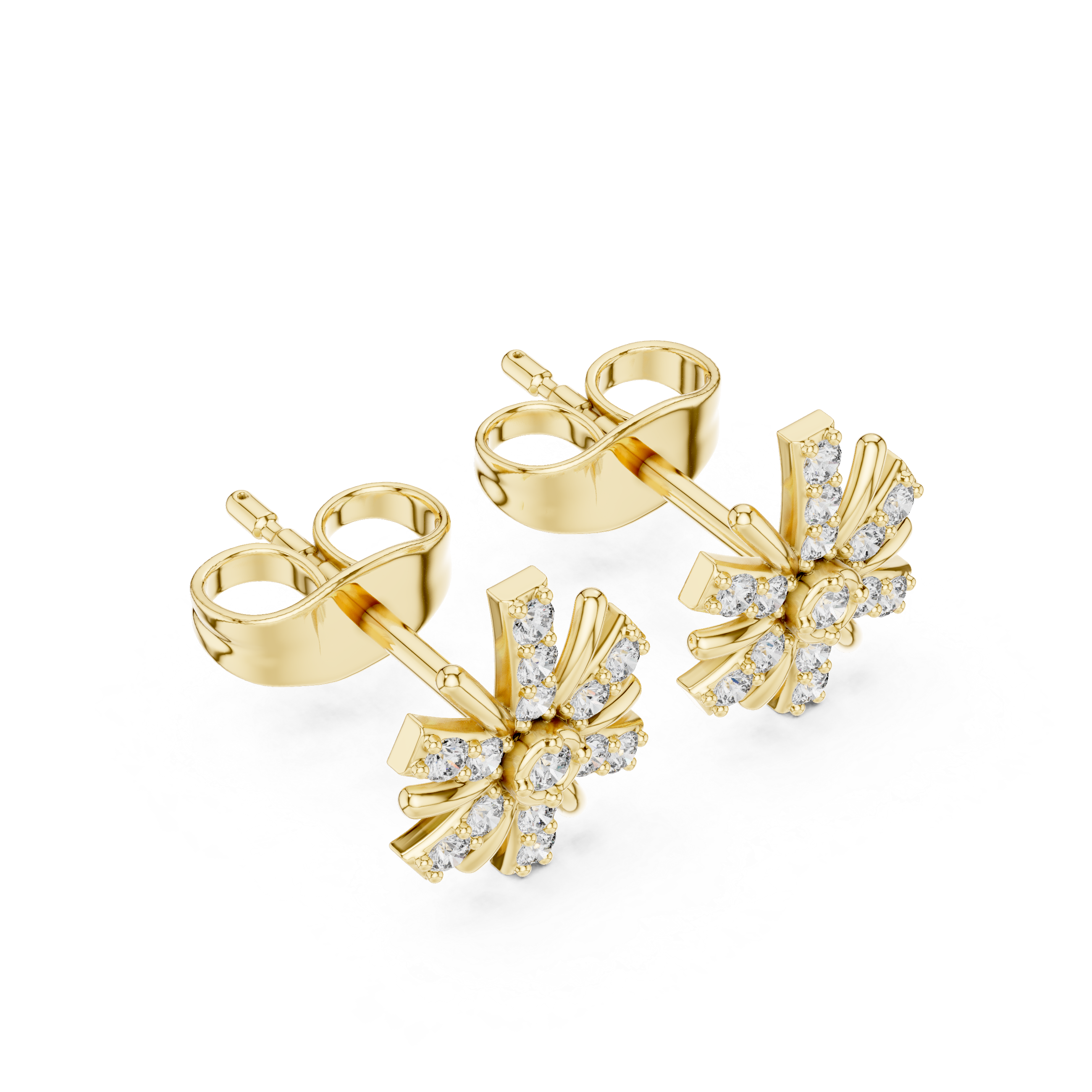 Sunlit Ray lab grown diamond earring design