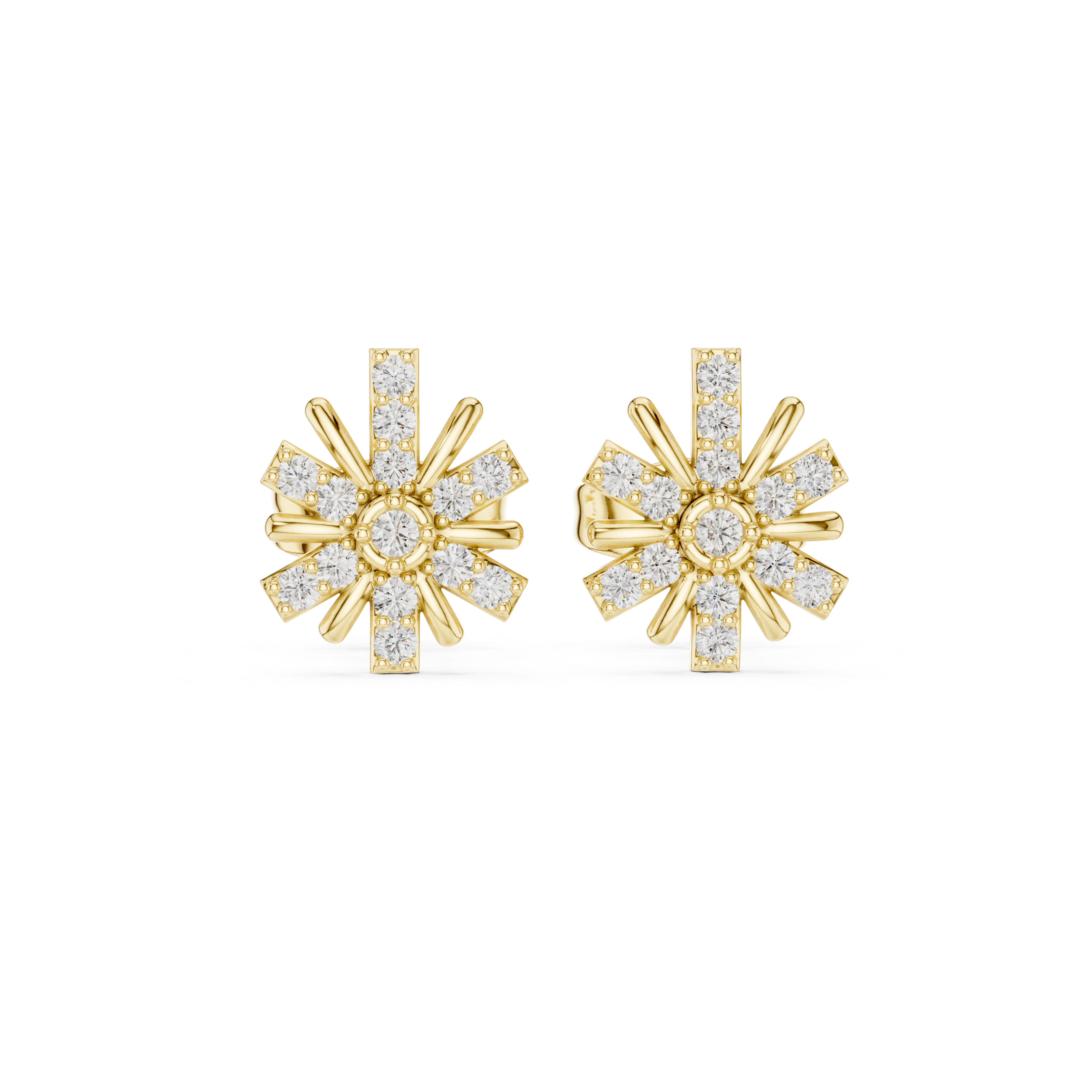 Sunlit Ray lab grown diamond earring design