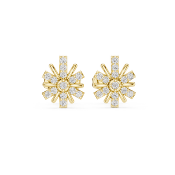 Sunlit Ray lab grown diamond earring design