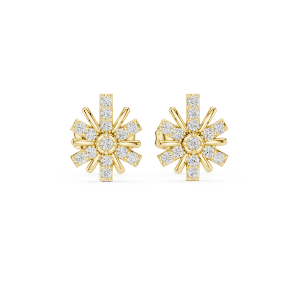 Sunlit Ray lab grown diamond earring design