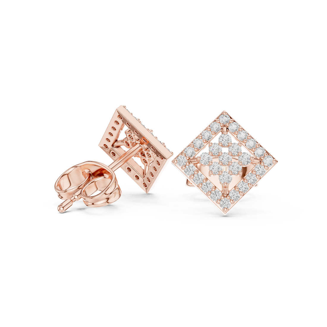 Golden Glow lab grown diamond earring design