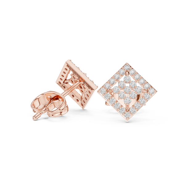 Golden Glow lab grown diamond earring design