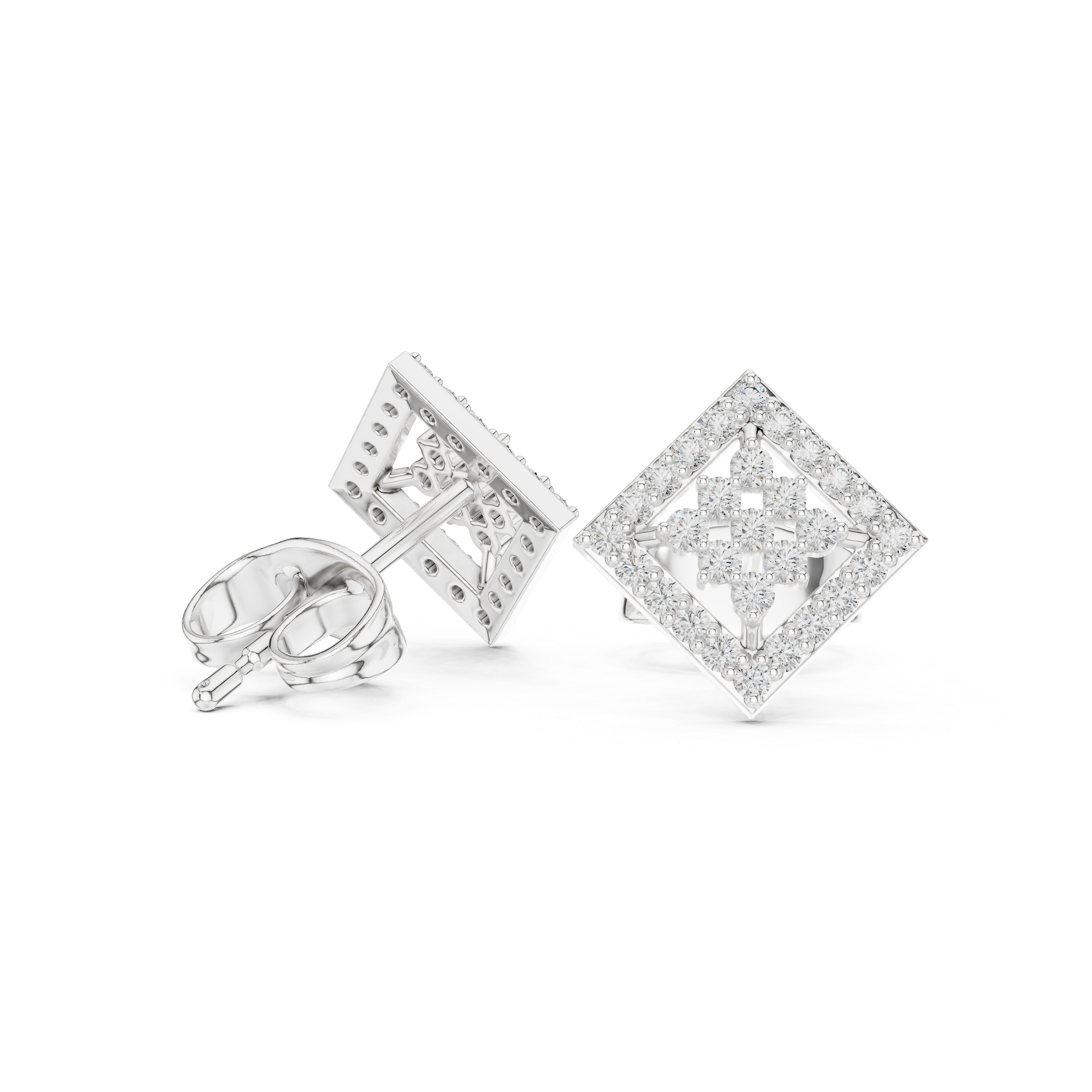 Golden Glow lab grown diamond earring design