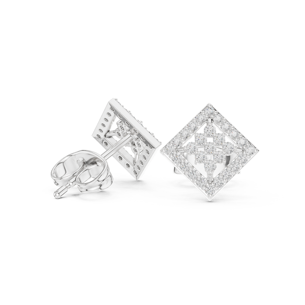 Golden Glow lab grown diamond earring design