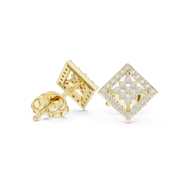 Golden Glow lab grown diamond earring design