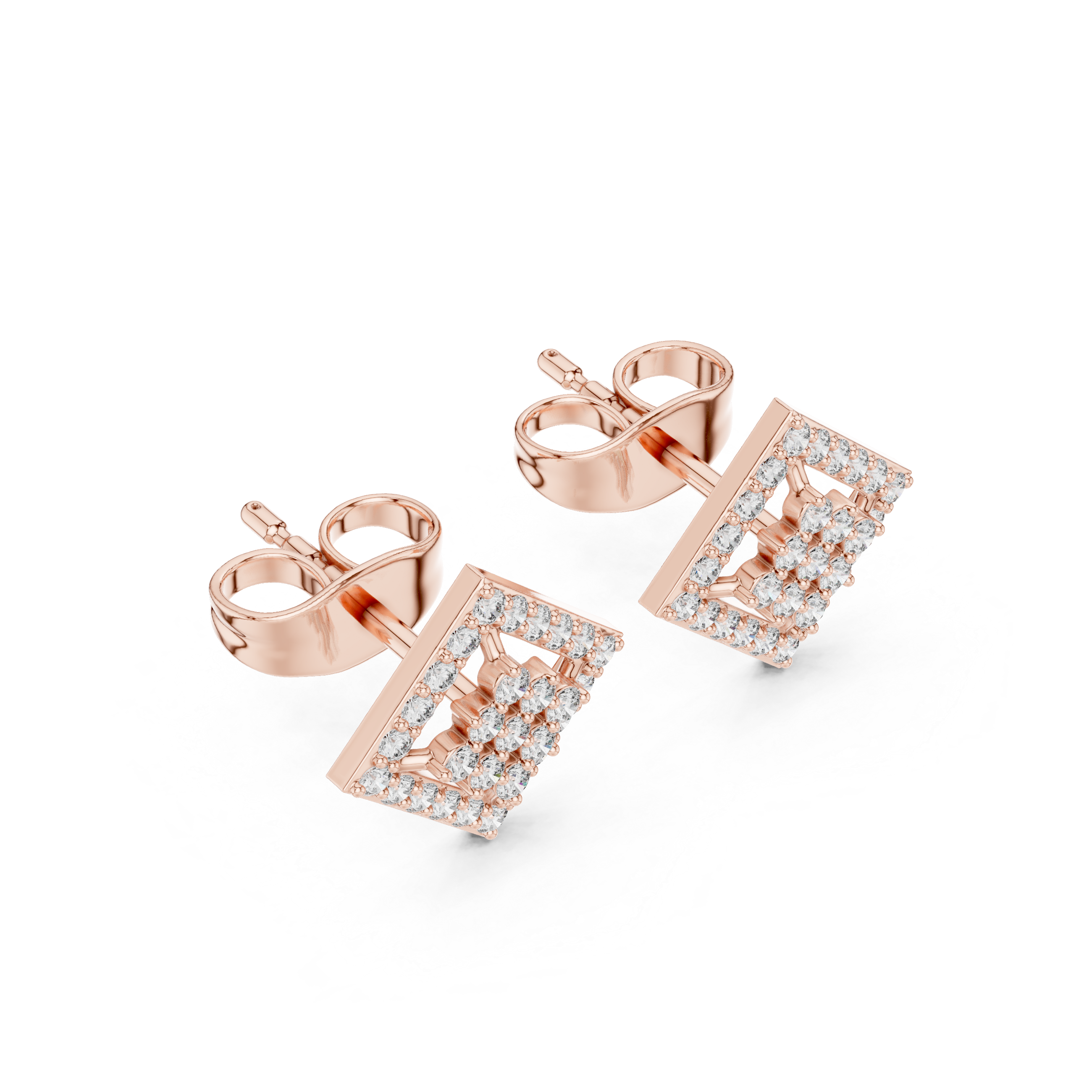 Golden Glow lab grown diamond earring design