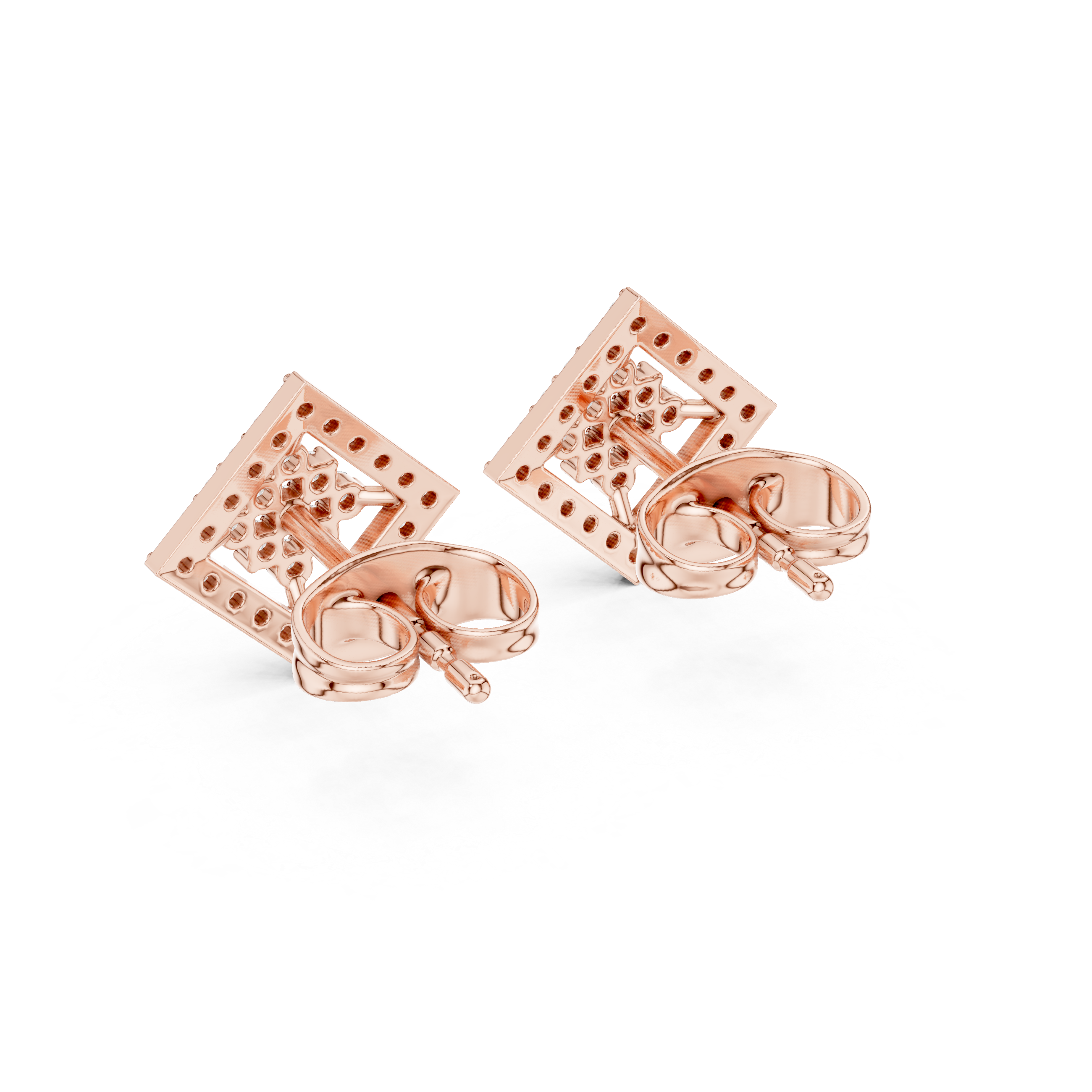 Golden Glow lab grown diamond earring design