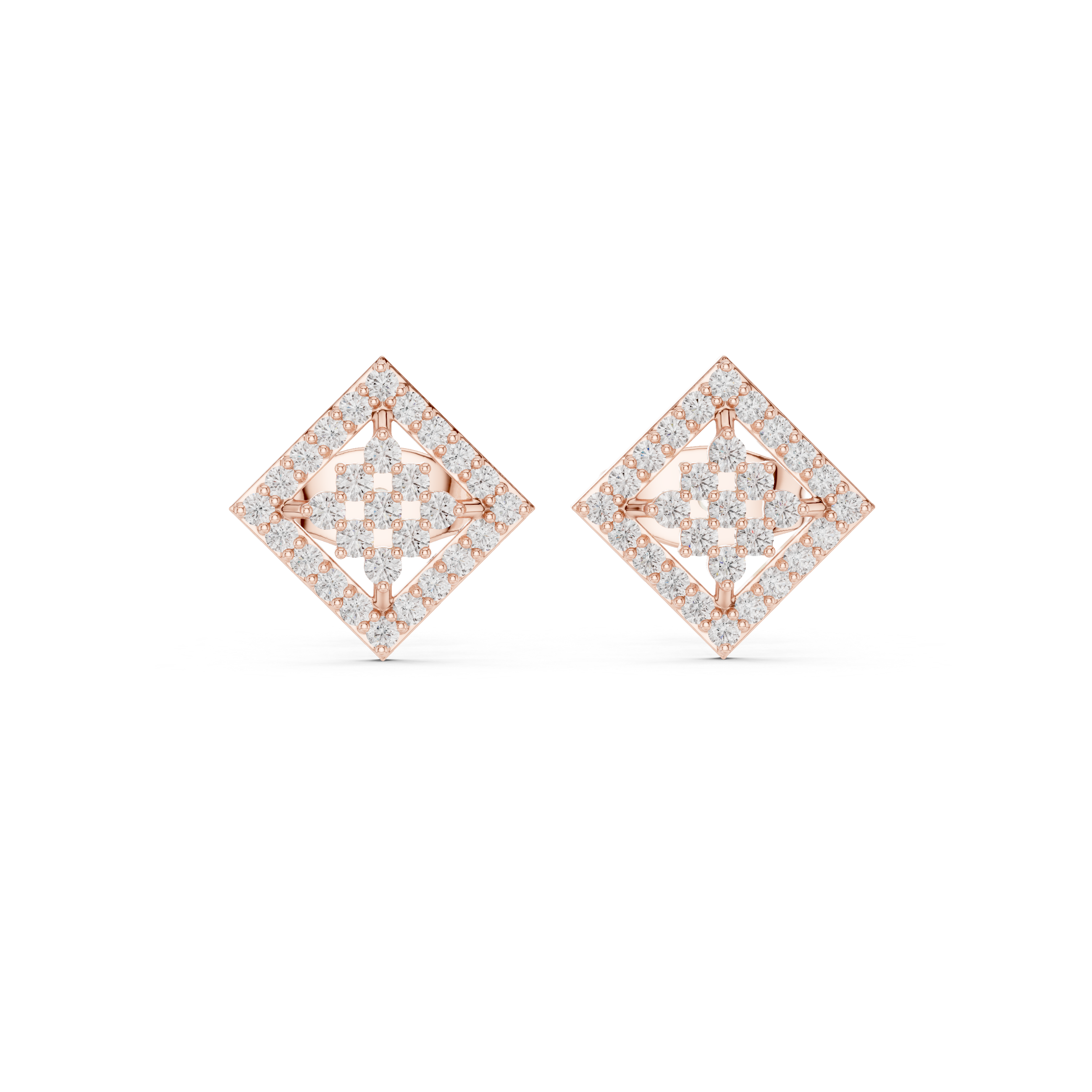Golden Glow lab grown diamond earring design