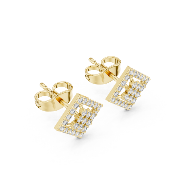 Golden Glow lab grown diamond earring design