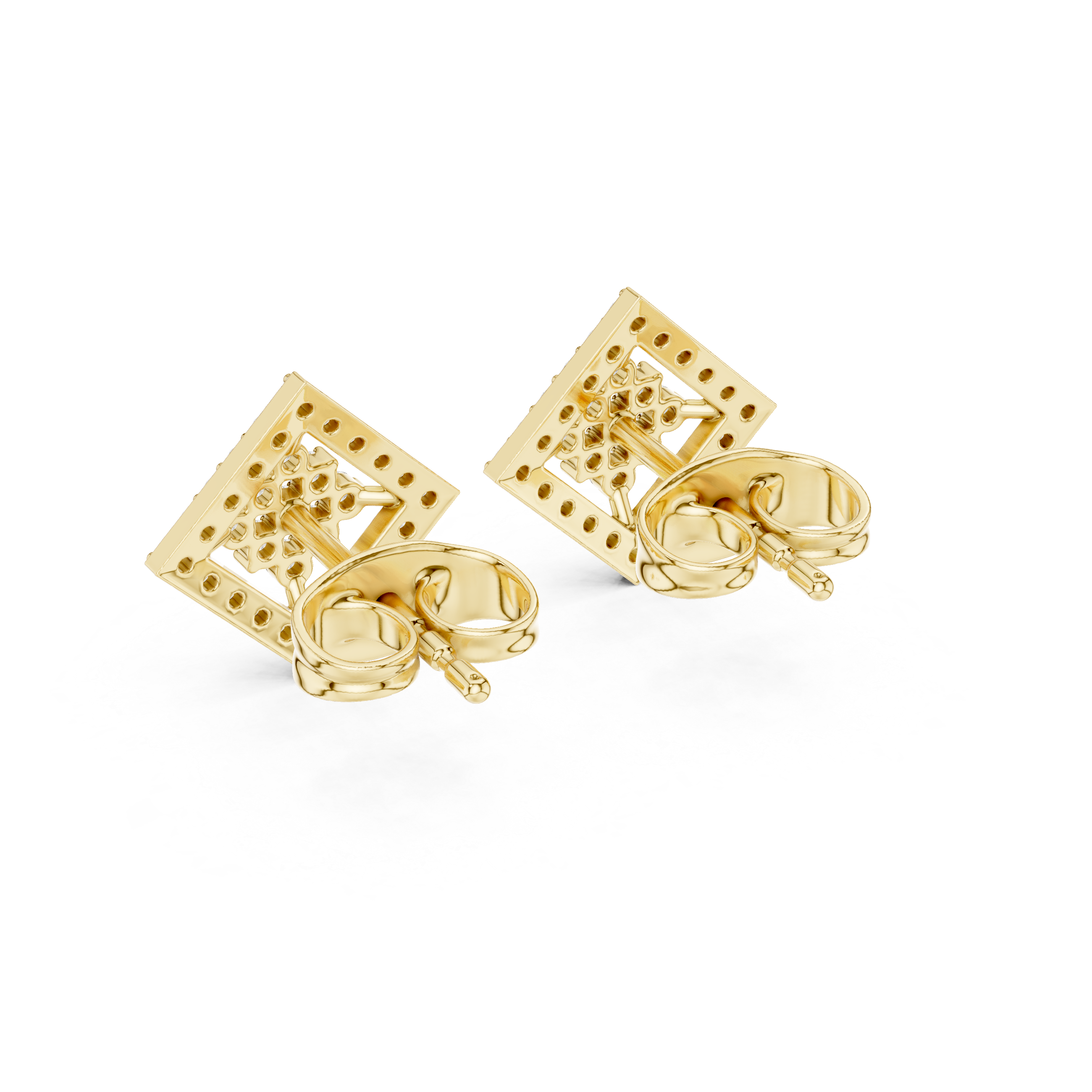 Golden Glow lab grown diamond earring design