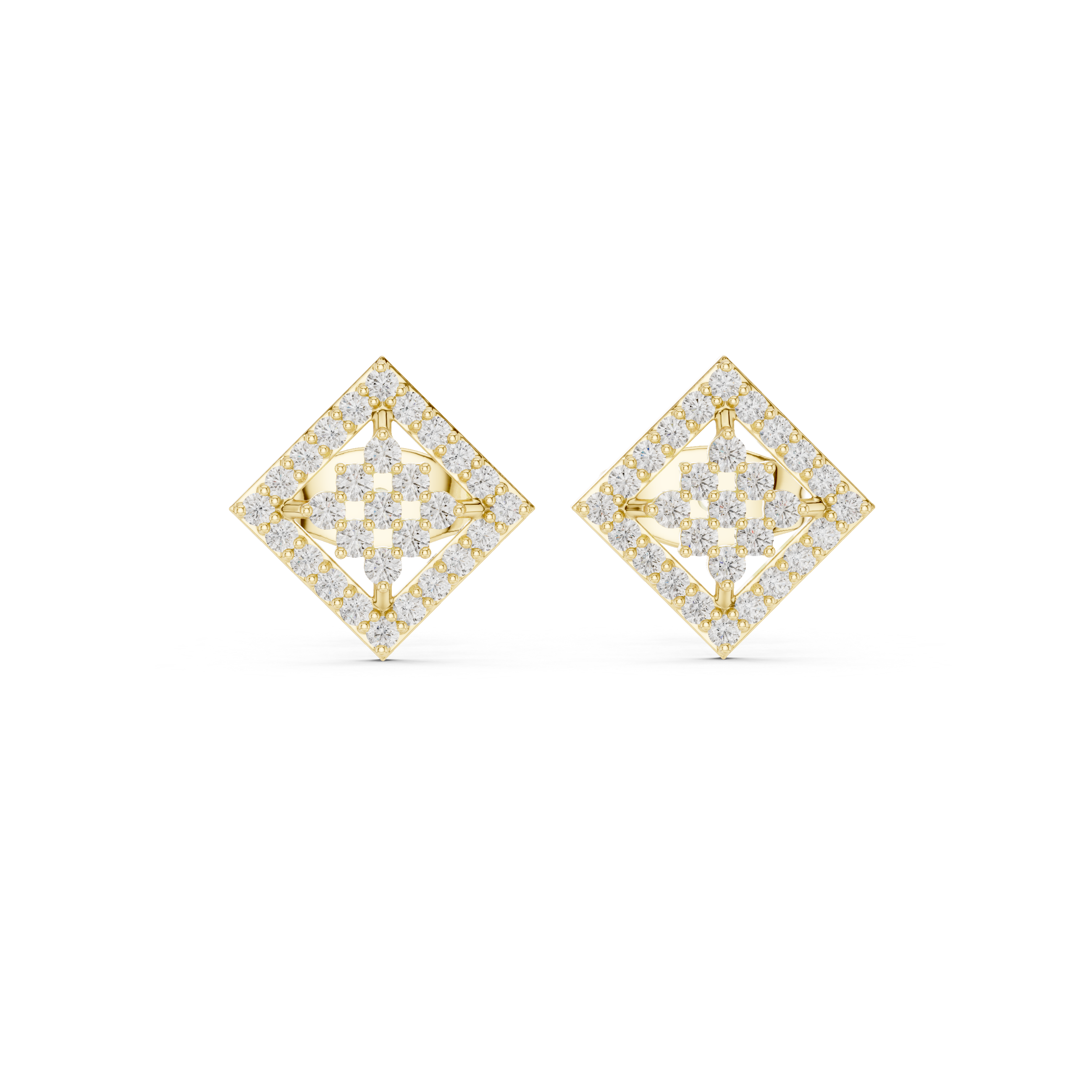 Golden Glow lab grown diamond earring design