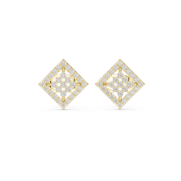 Golden Glow lab grown diamond earring design