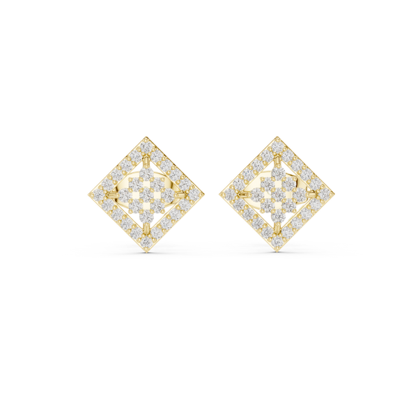 Golden Glow lab grown diamond earring design