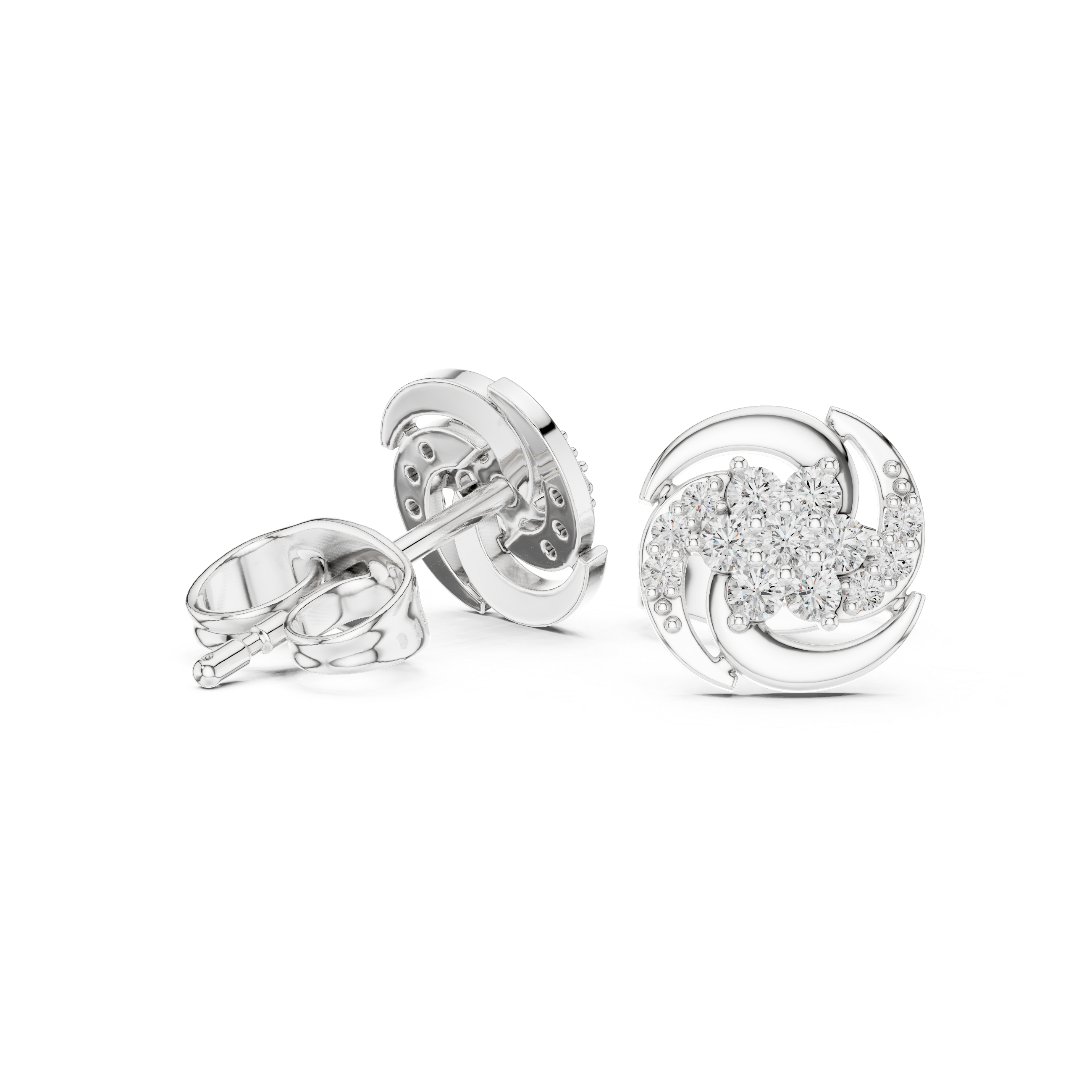 Crystal Dew lab grown diamond earring design