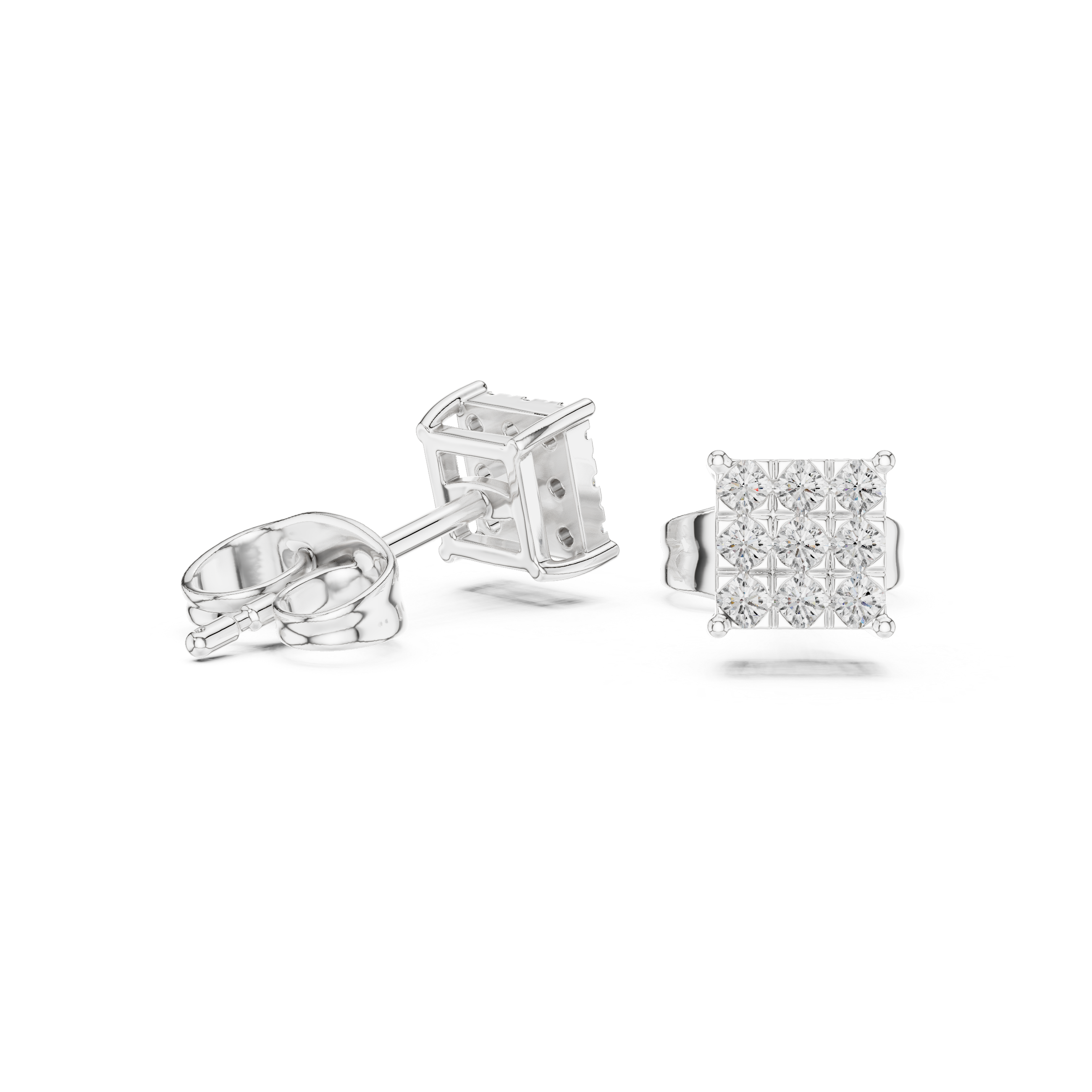 Moonlit Aura lab grown diamond earring design