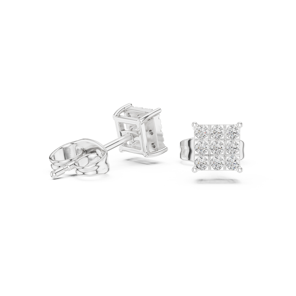 Moonlit Aura lab grown diamond earring design