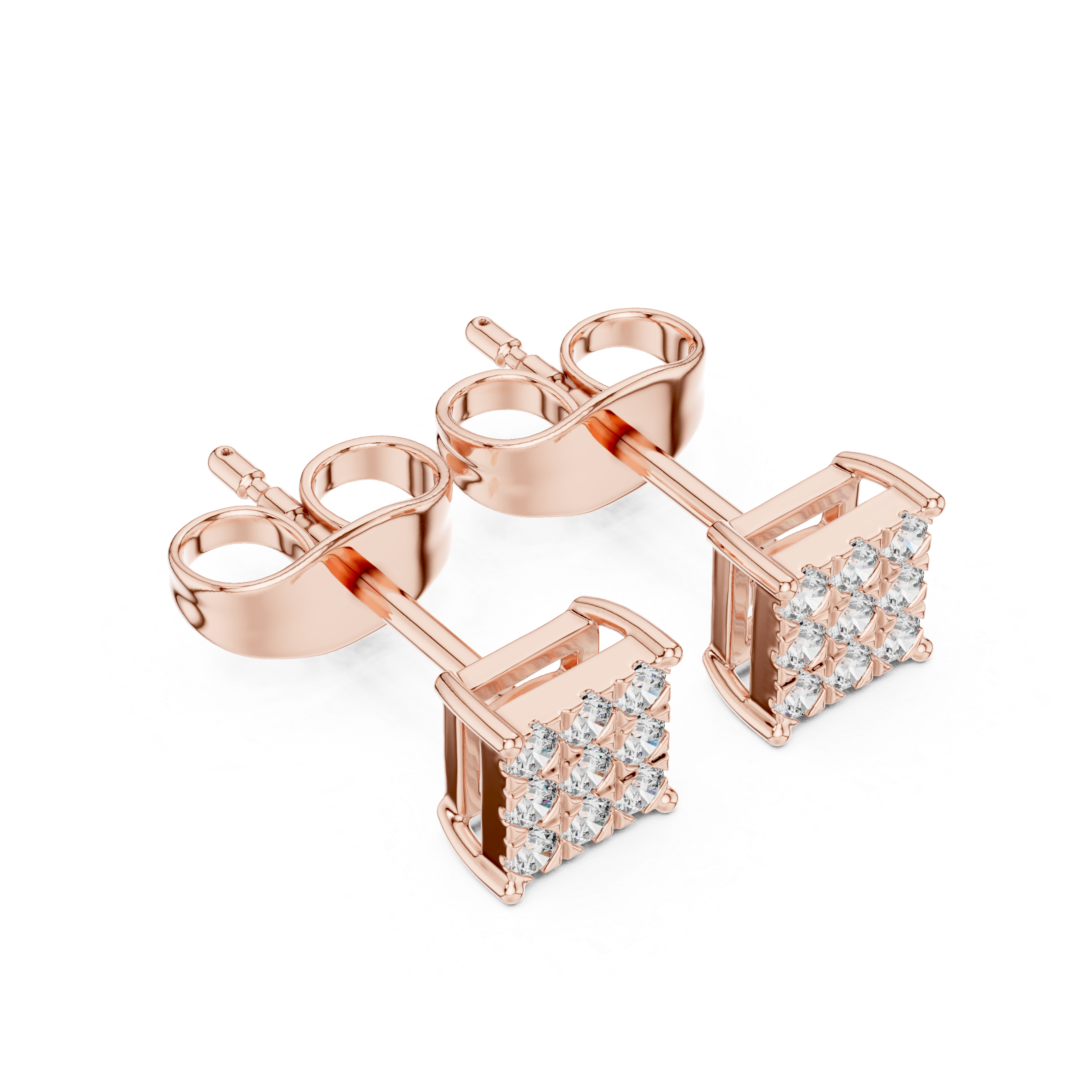 Moonlit Aura lab grown diamond earring design