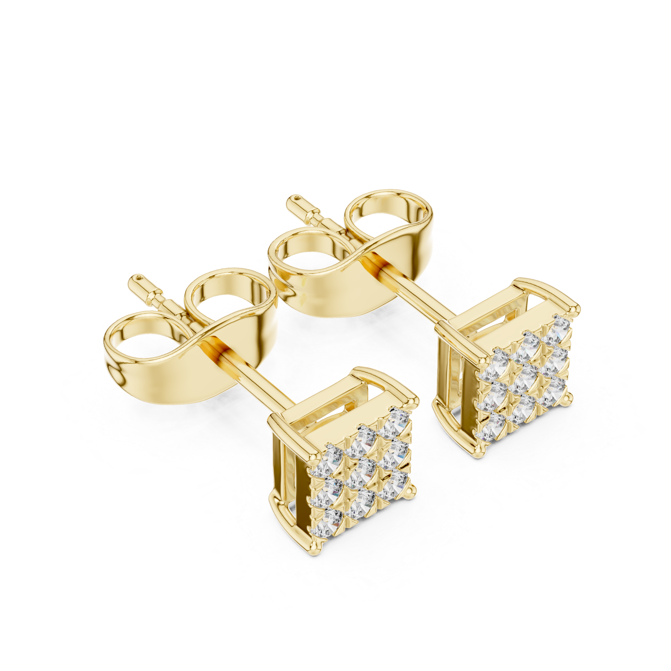 Moonlit Aura lab grown diamond earring design