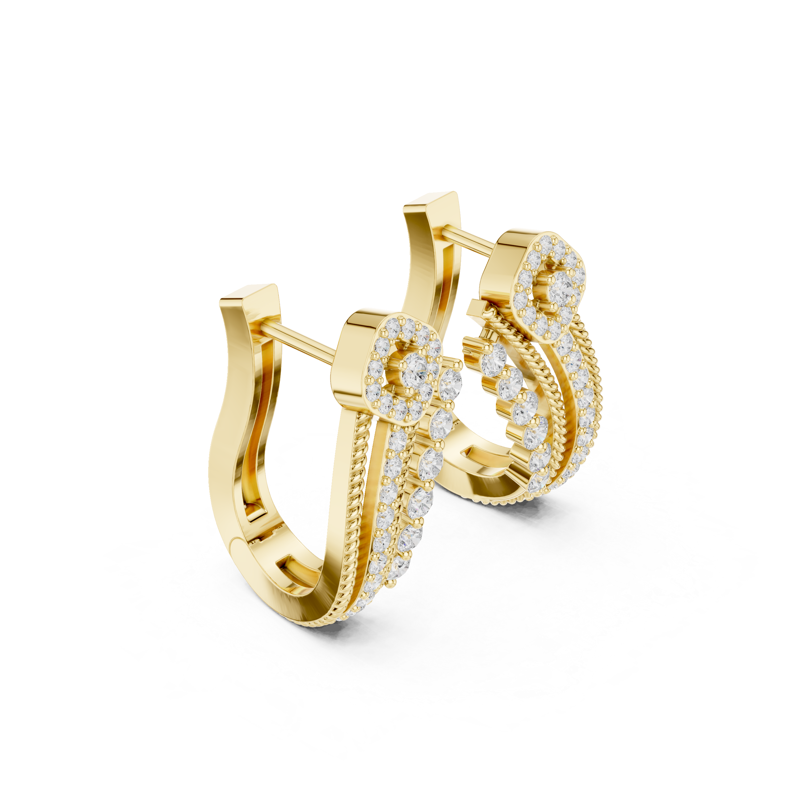 Glitz Glamour Lab Grown Diamond Earrings Accents
