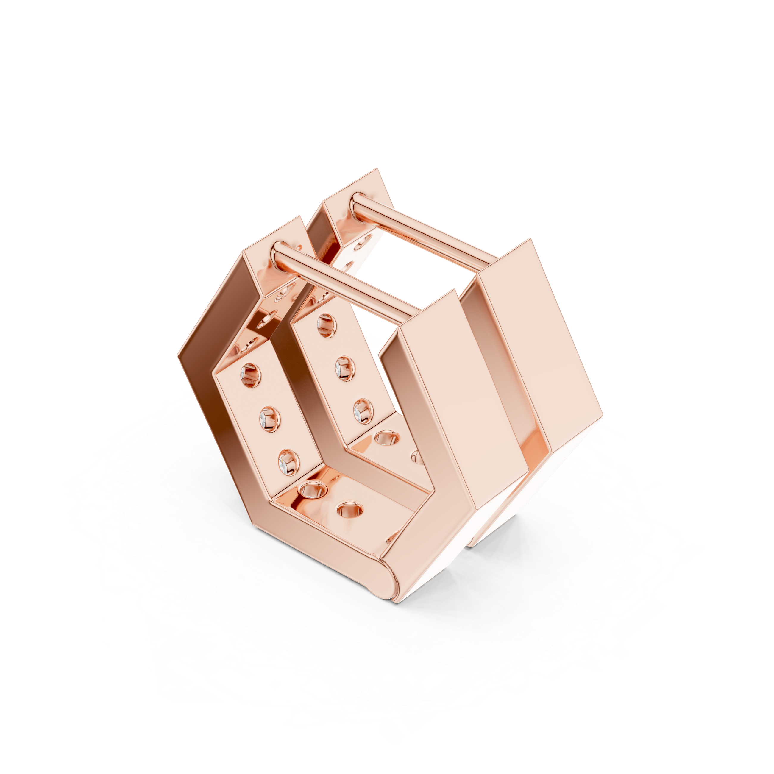 Horizon Beam Lab Grown Diamond Earrings Accents