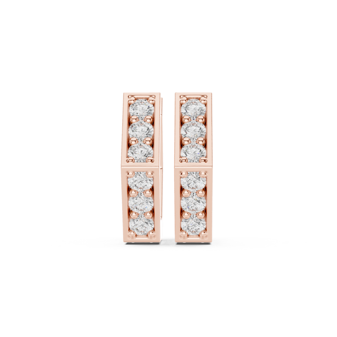 Horizon Beam Lab Grown Diamond Earrings Accents