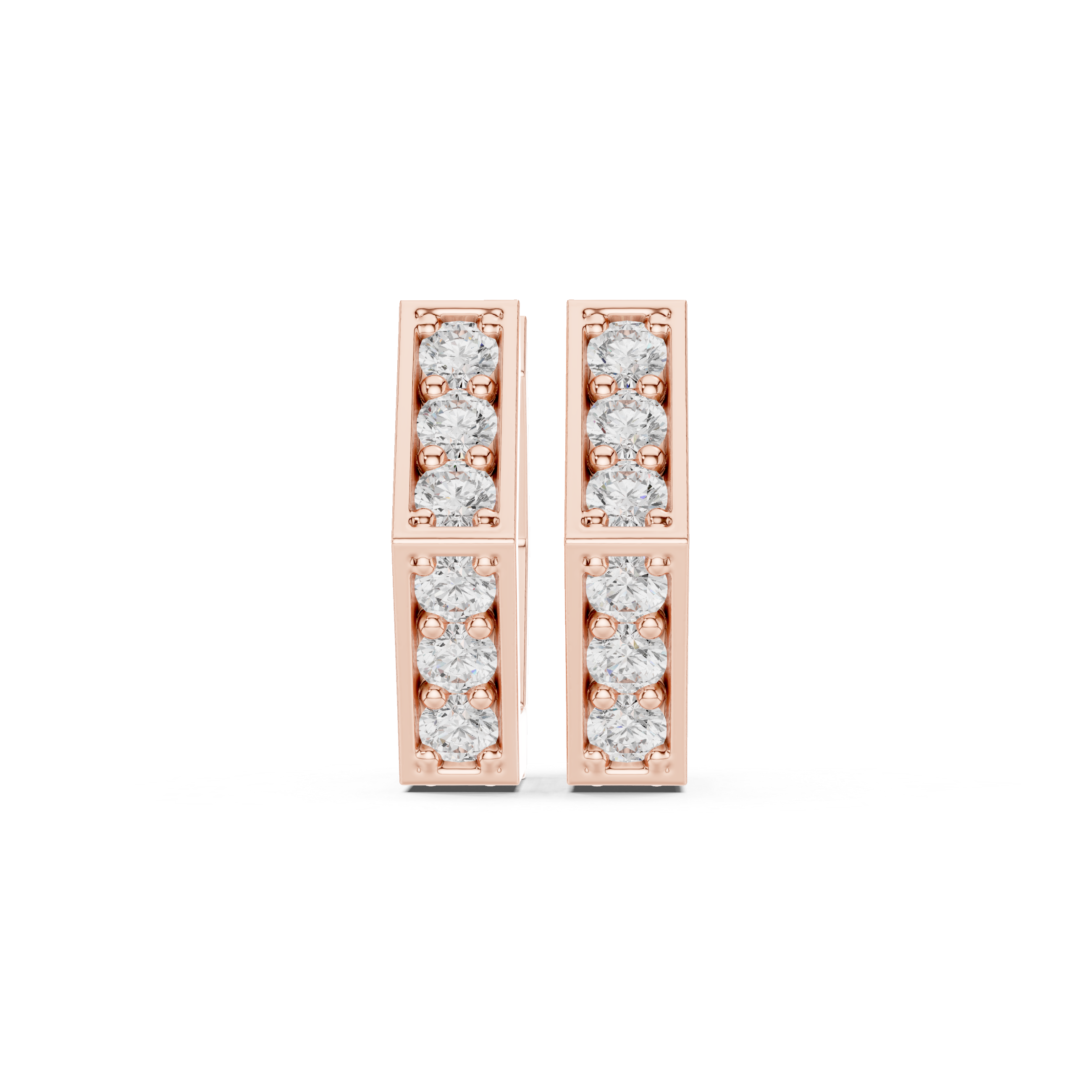 Horizon Beam Lab Grown Diamond Earrings Accents