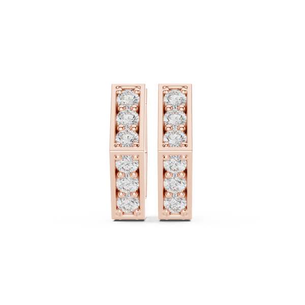 Horizon Beam Lab Grown Diamond Earrings Accents