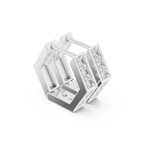 Horizon Beam Lab Grown Diamond Earrings Accents