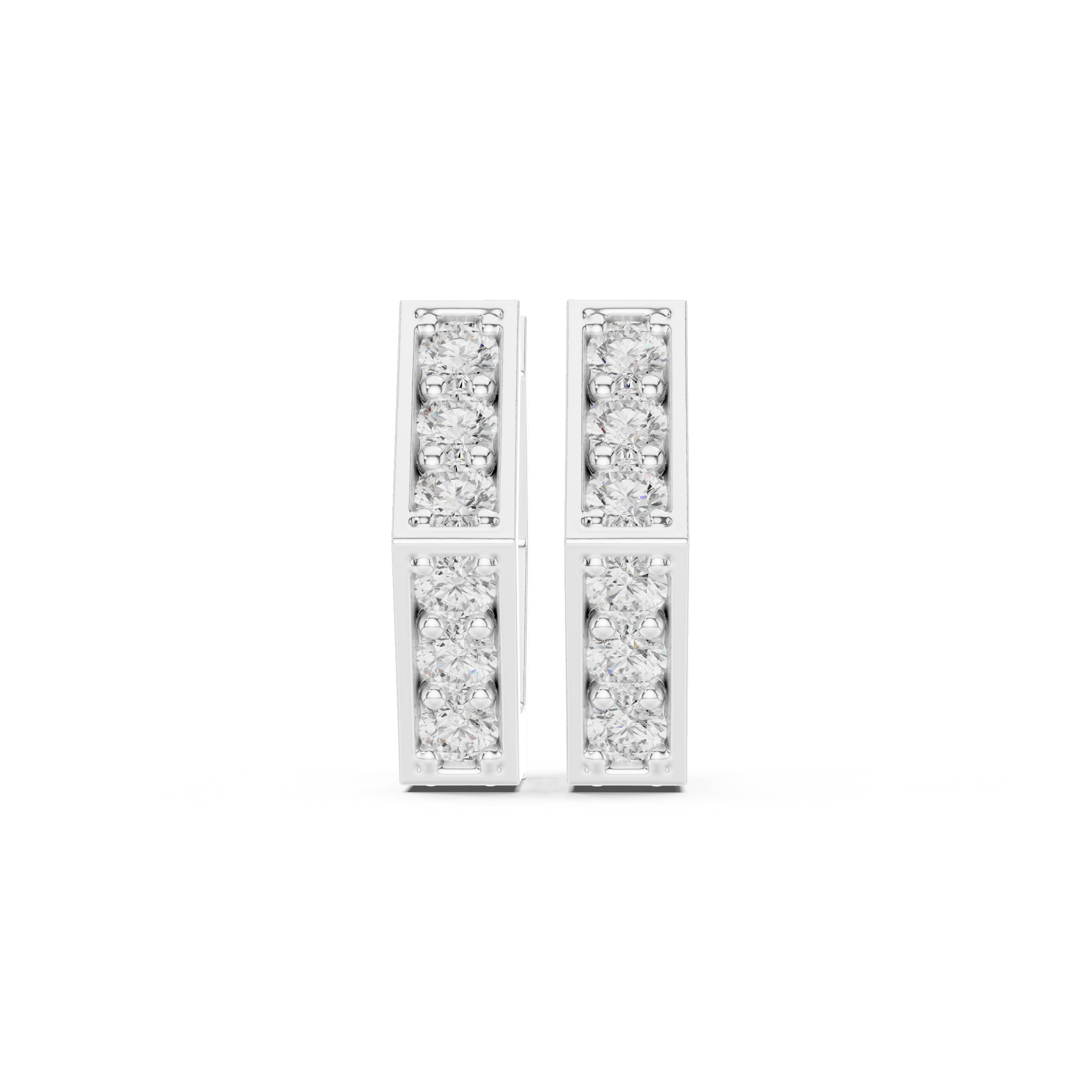 Horizon Beam Lab Grown Diamond Earrings Accents