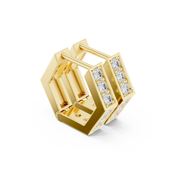 Horizon Beam Lab Grown Diamond Earrings Accents