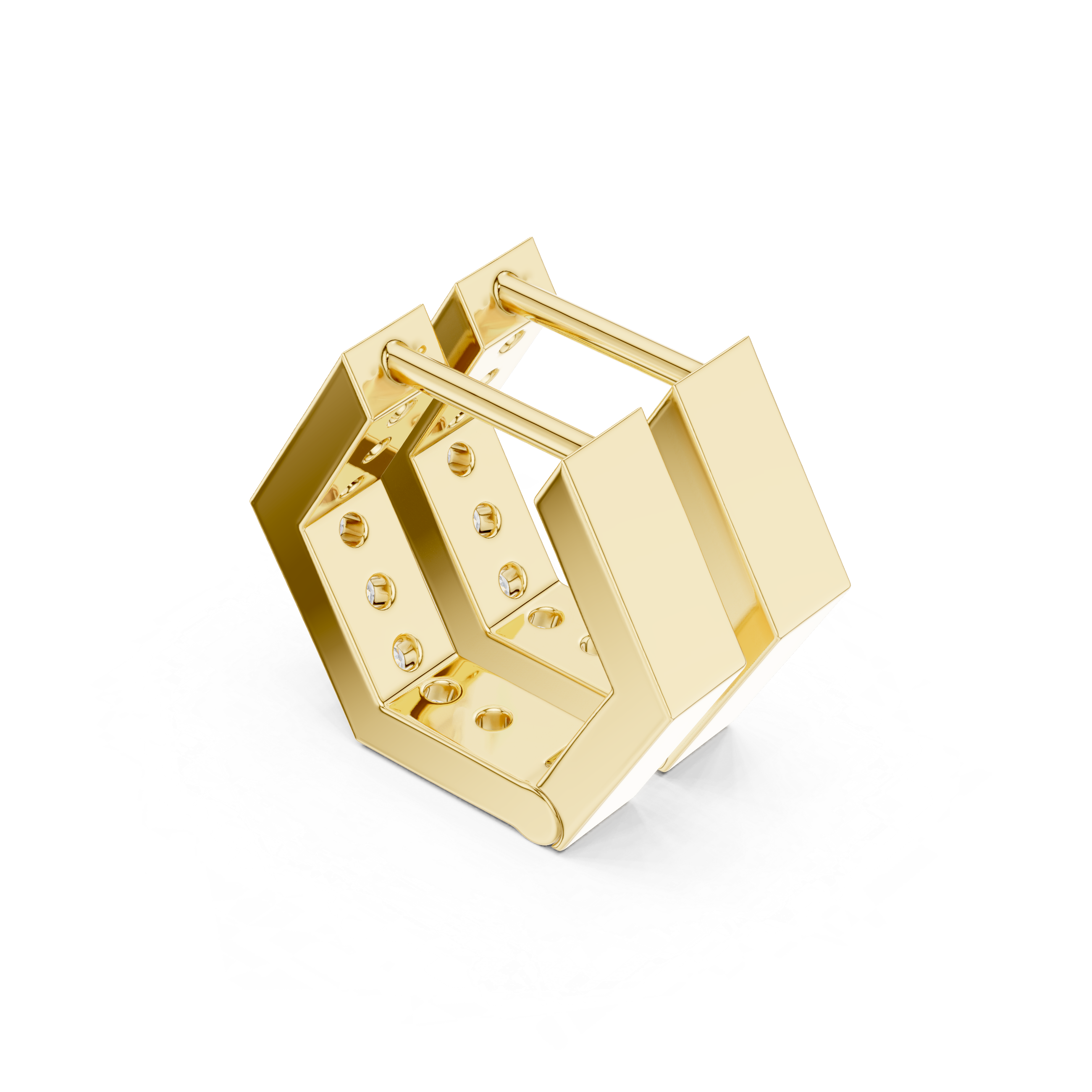 Horizon Beam Lab Grown Diamond Earrings Accents