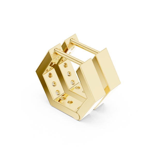 Horizon Beam Lab Grown Diamond Earrings Accents