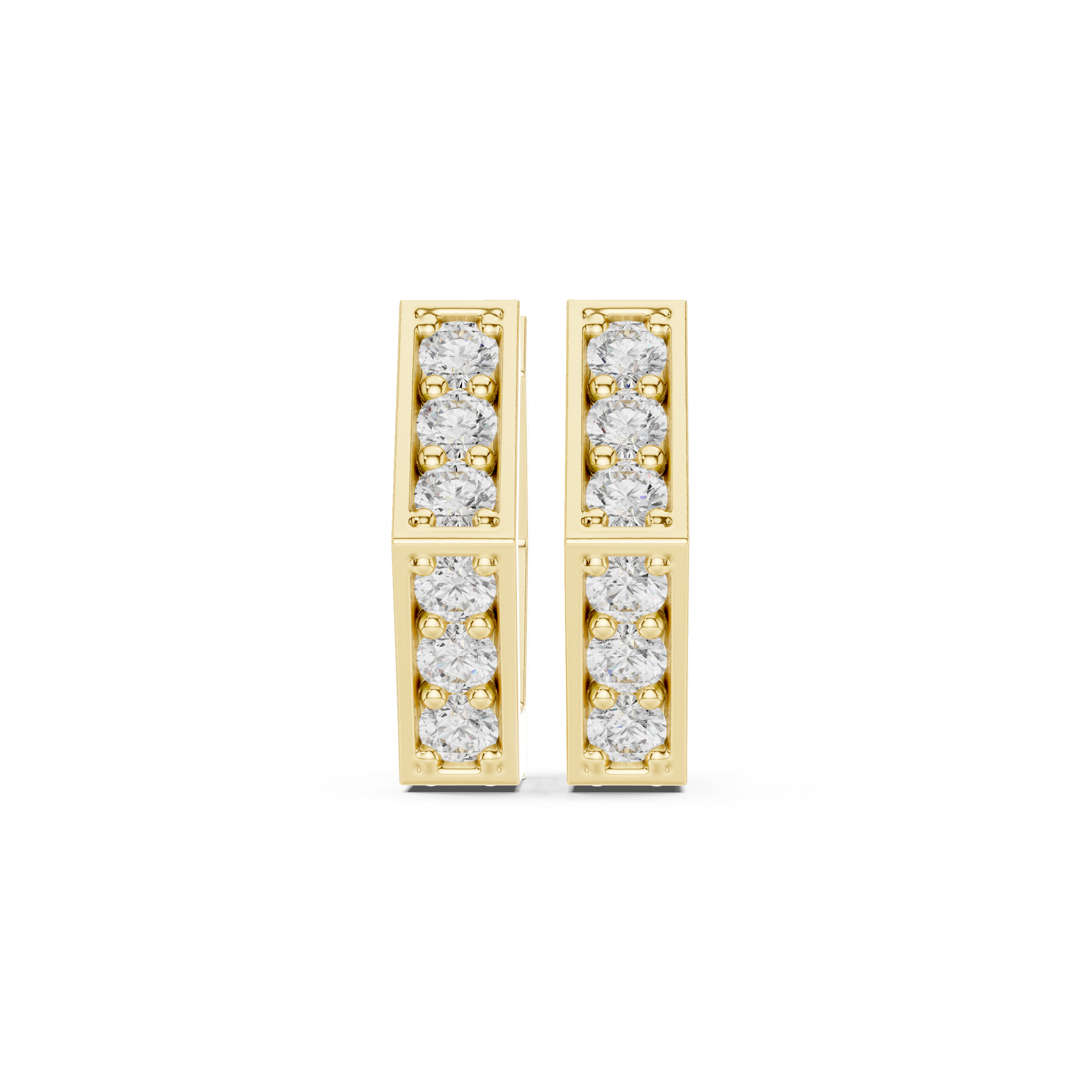 Horizon Beam Lab Grown Diamond Earrings Accents