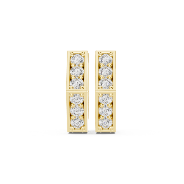 Horizon Beam Lab Grown Diamond Earrings Accents