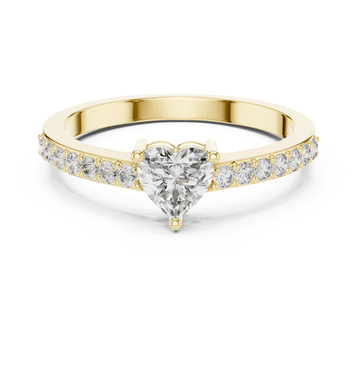 Heart & Round Diamond Lab Grown Diamond Ring