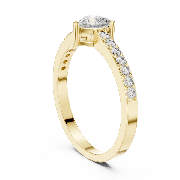 Heart & Round Diamond Lab Grown Diamond Ring