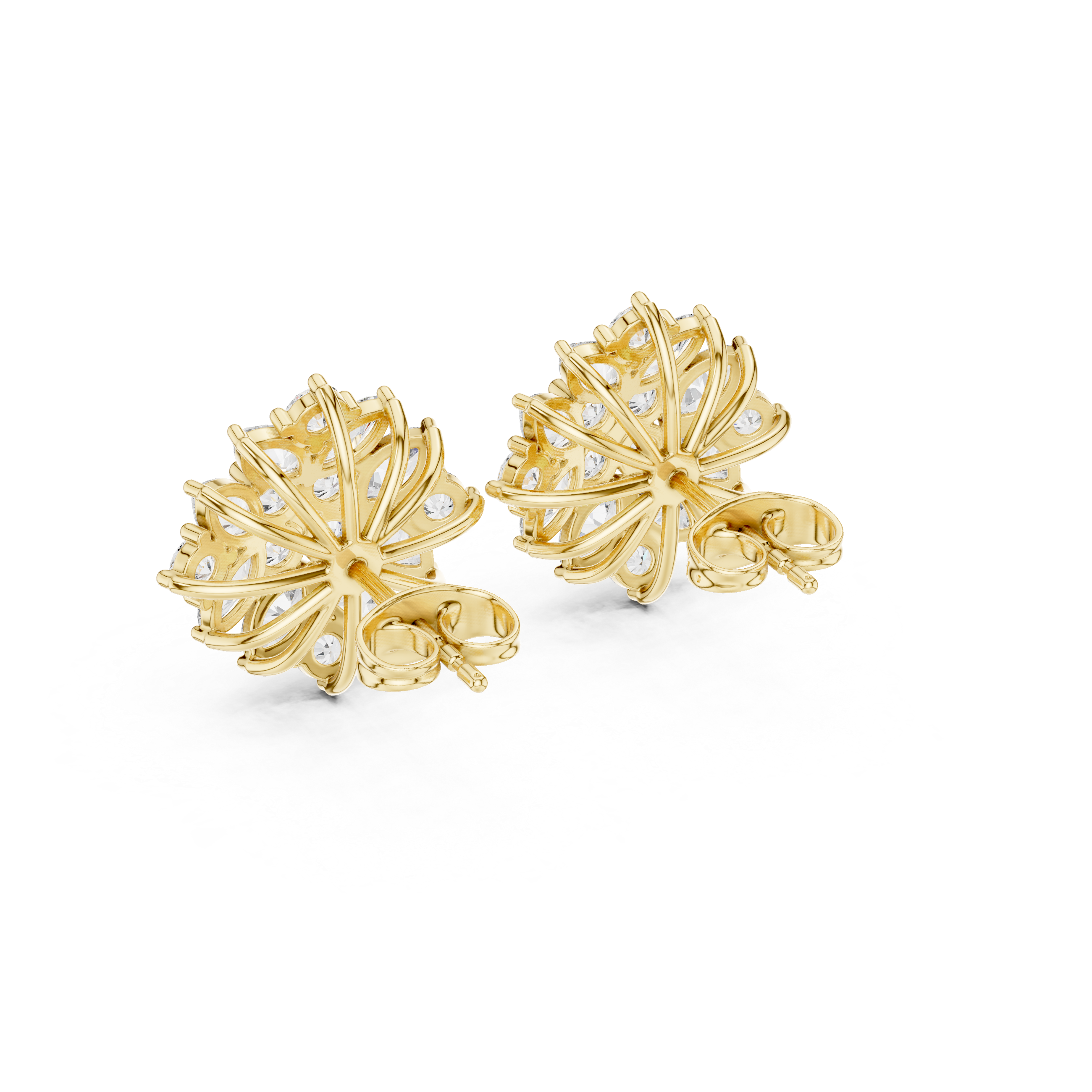 Luxe Marquise Round Diamond Lab Grown Diamond Earrings