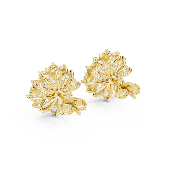 Luxe Marquise Round Diamond Lab Grown Diamond Earrings