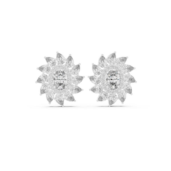Exquisite Multi-Cut Diamond Lab Grown Diamond Earrings