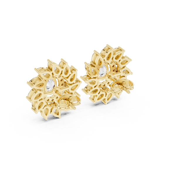 Exquisite Multi-Cut Diamond Lab Grown Diamond Earrings