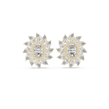 Exquisite Multi-Cut Diamond Lab Grown Diamond Earrings