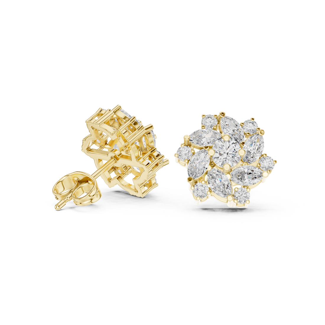 Luminous 1.94ct Marquise Lab Grown Diamond Earring