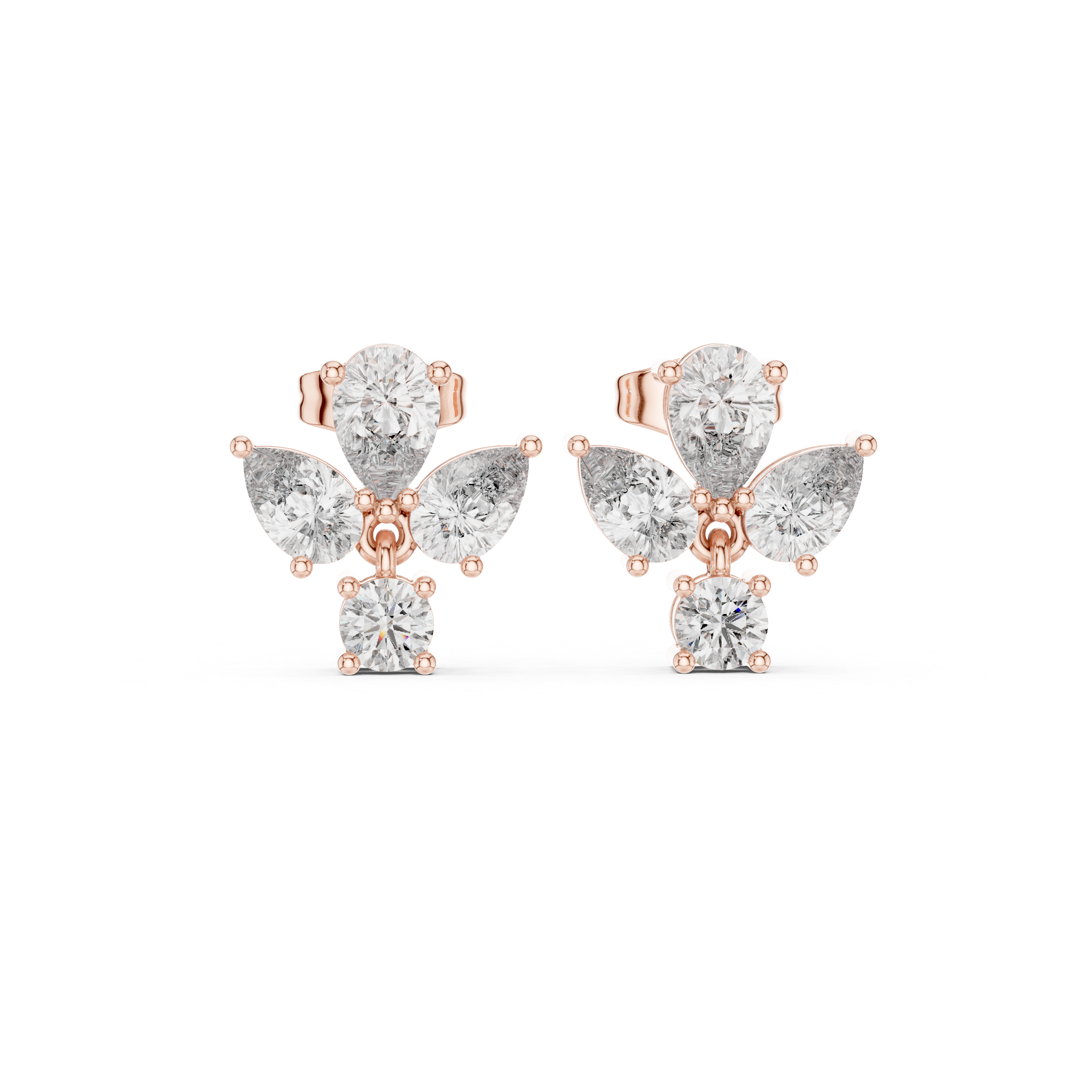 Elegant Pear 1.92ct Lab Grown Diamond Earring