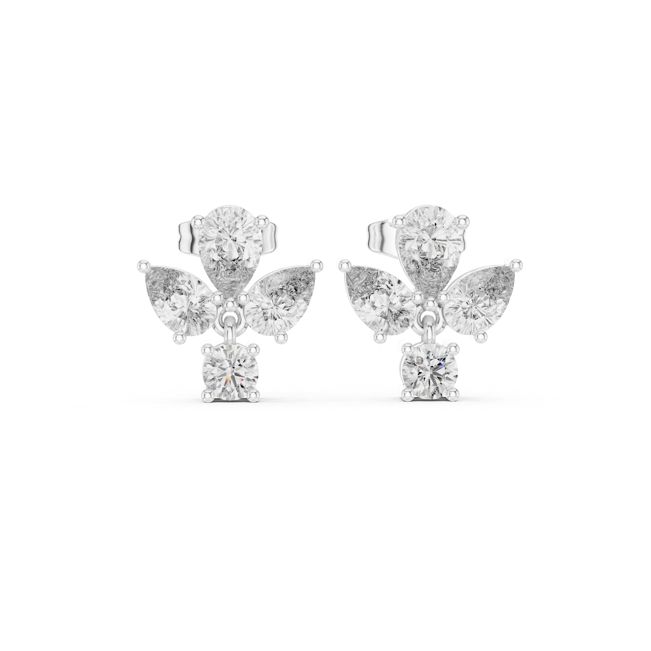 Elegant Pear 1.92ct Lab Grown Diamond Earring
