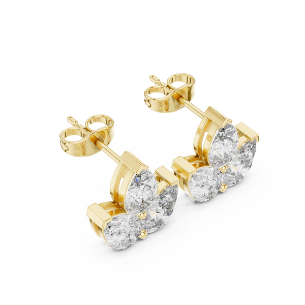 Pure Pear 2.94ct Lab Grown Diamond Earring