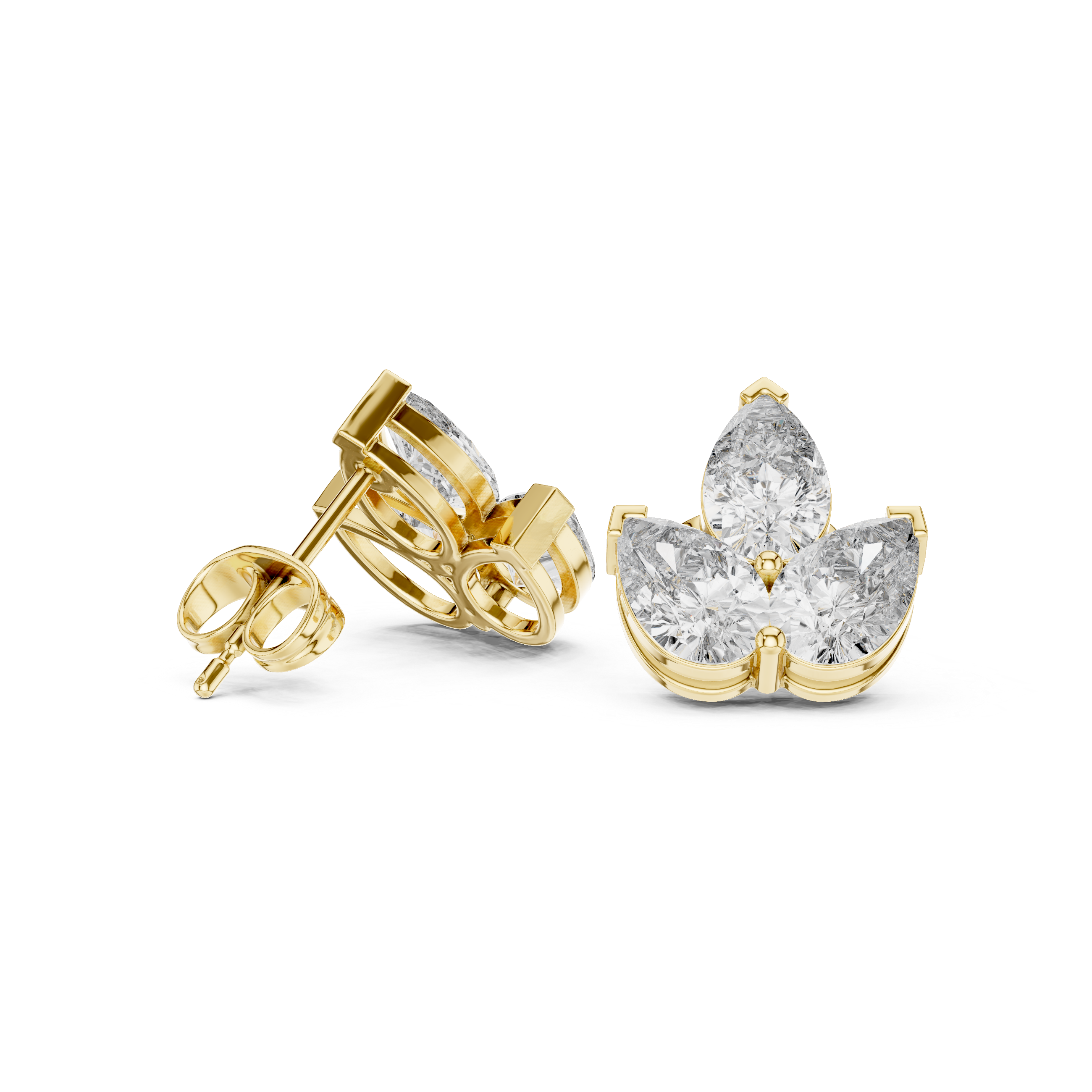 Pure Pear 2.94ct Lab Grown Diamond Earring