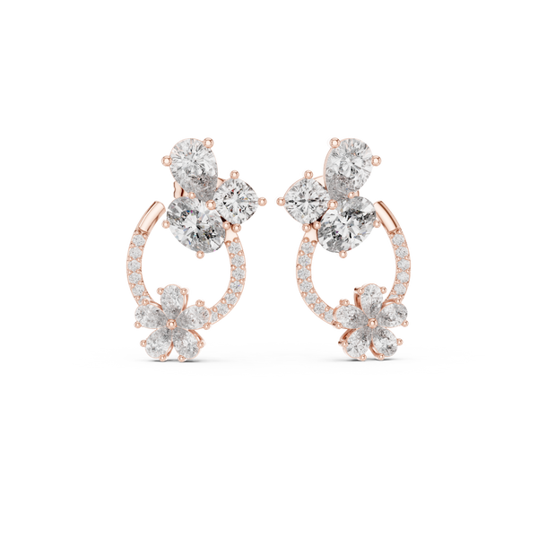 Pear Oval 4.33ct Lab Grown Diamond Earring