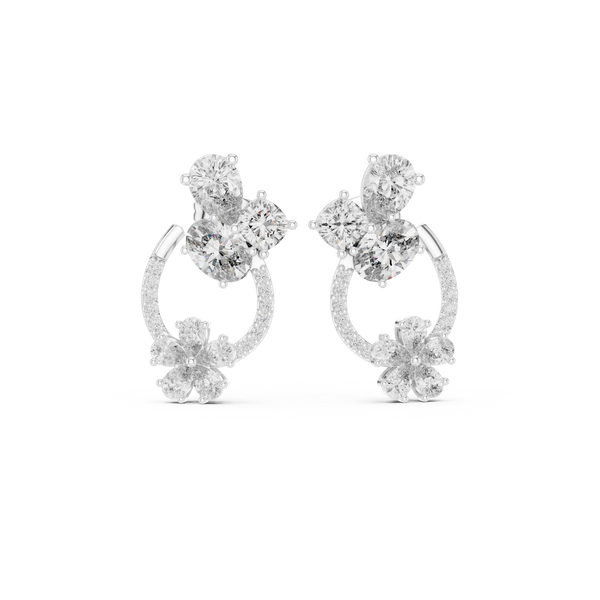 Pear Oval 4.33ct Lab Grown Diamond Earring